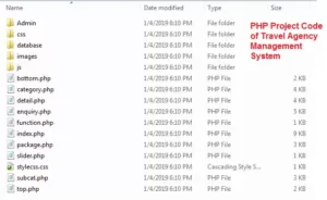 PHP Project Code of Travel Agency Management System